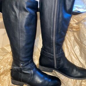 Frye Black Winter Rain Boots Equestrian Style